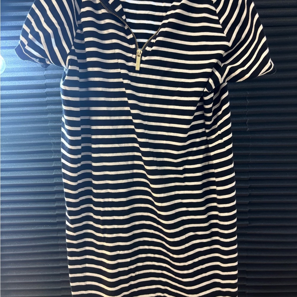 Black and White Striped Dress